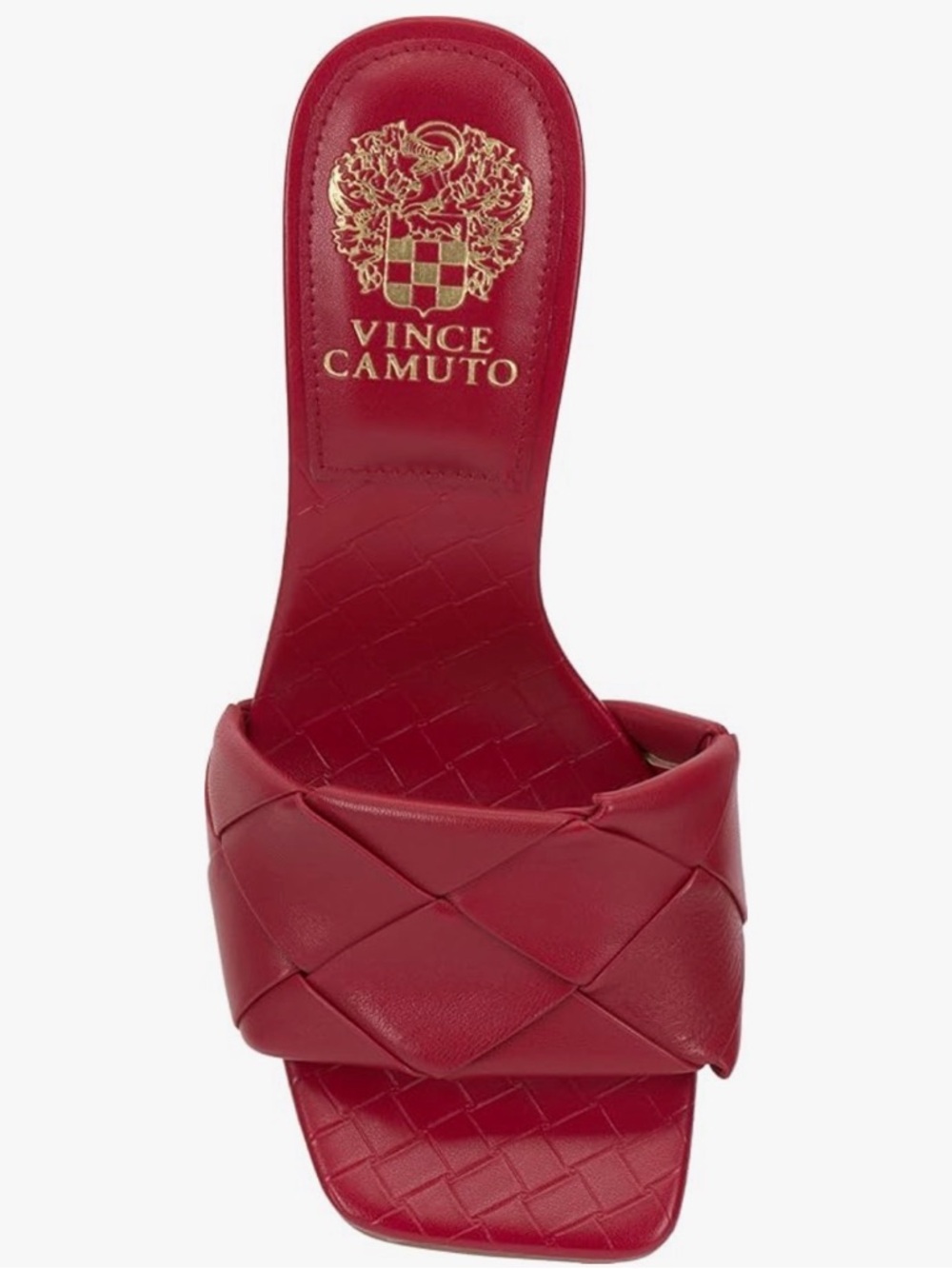 Vince Camuto NWOT Brelanie Braided Strap Sandal Red Mules Size 7 - Picture 3 of 11